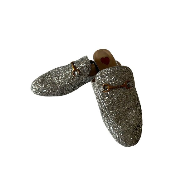 ARQA Womens Silver Glitter Loafer Mules Size 36/6 - Picture 4 of 9